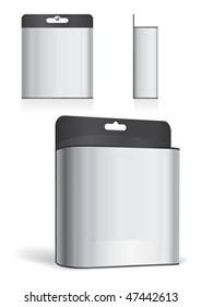 Plastic box on white background, vector