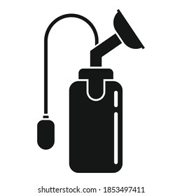 Icono de la bomba de pecho plástica. Ilustración simple del ícono vector de bomba de mama plástica para el diseño web aislado en fondo blanco