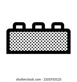 Plastic Brick. Icon Filled with Dots.