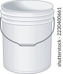 Plastic Bucket Container Vector Illustration