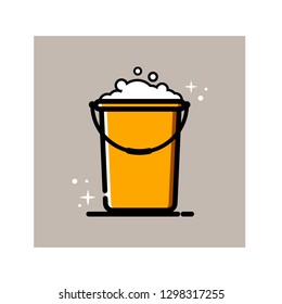 plastic bucket iccon