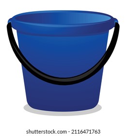 Plastic bucket icon cartoon vector. Pail container. Empty package