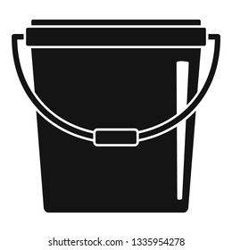 Plastic bucket icon. Simple illustration of plastic bucket vector icon for web design isolated on white background