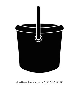 plastic bucket isolated icon