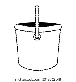 plastic bucket isolated icon