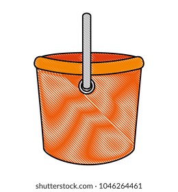 plastic bucket isolated icon