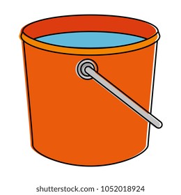 plastic bucket isolated icon