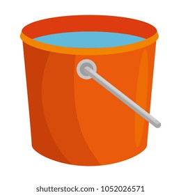 plastic bucket isolated icon