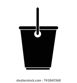 plastic bucket isolated icon