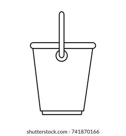 plastic bucket isolated icon