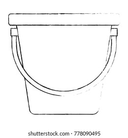 plastic bucket isolated icon