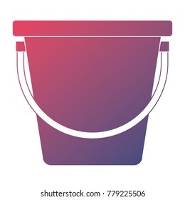 plastic bucket isolated icon