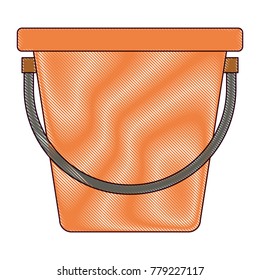 plastic bucket isolated icon