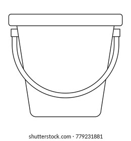 plastic bucket isolated icon
