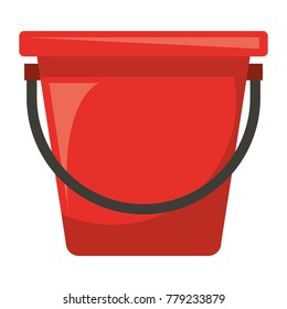 plastic bucket isolated icon