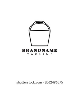 plastic bucket logo icon design template modern vector