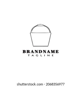 plastic bucket logo icon design template modern vector