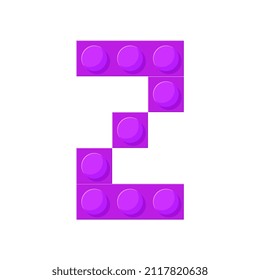 Plastic building blocks alphabet. The letter Z