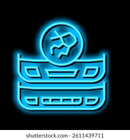 plastic bumper repair neon light sign vector. plastic bumper repair illustration