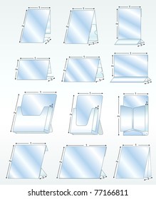 plastic business holder stands
