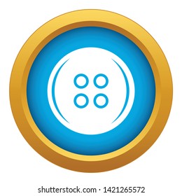 Plastic button icon blue vector isolated on white background for any design