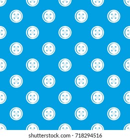 Plastic button pattern repeat seamless in blue color for any design. Vector geometric illustration