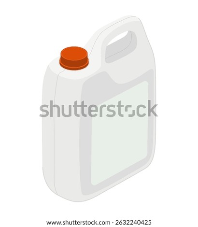 Plastic can - hand drawn isometric vector illustration.