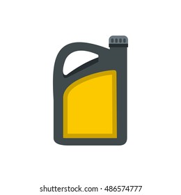 Plastic canister of gasoline icon in flat style isolated on white background. Storage of fuel symbol vector illustration