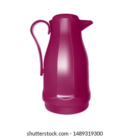 Plastic carafe in the vector.Photorealistic plastic kettle.
