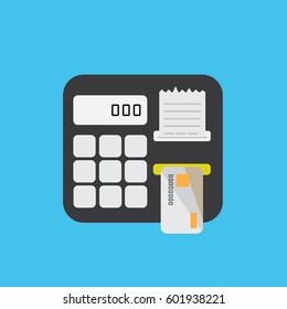plastic card with check payment terminal
