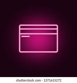 a plastic card icon. Elements of Web in neon style icons. Simple icon for websites, web design, mobile app, info graphics