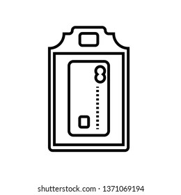 plastic card icon isolated on white background, vector illustration