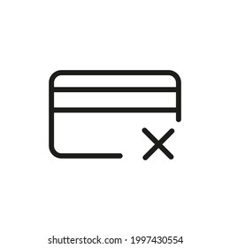 Icono de tarjeta de plástico. Objeto de calidad superior. Signo vectorial aislado en un fondo blanco.