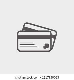 plastic card icon. vector illustration