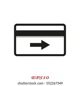 plastic card, icon, vector illustration eps10