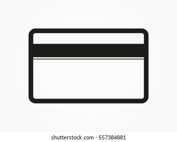 plastic card, icon, vector illustration eps10