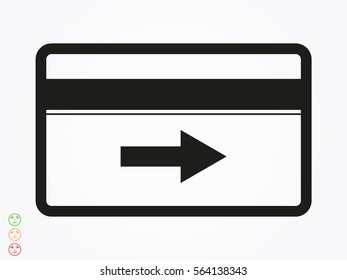 plastic card, icon, vector illustration eps10