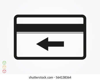 plastic card, icon, vector illustration eps10