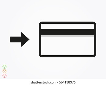 plastic card, icon, vector illustration eps10