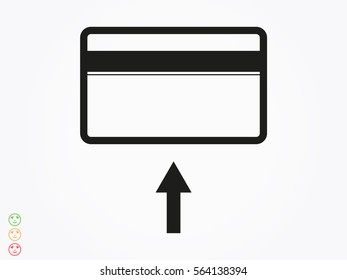 plastic card, icon, vector illustration eps10