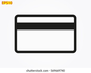plastic card, icon, vector illustration eps10