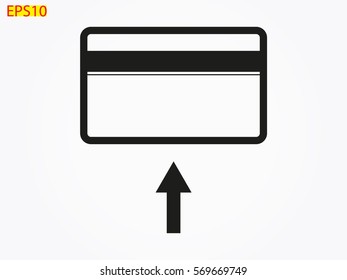 plastic card, icon, vector illustration eps10
