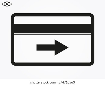 plastic card, icon, vector illustration eps10