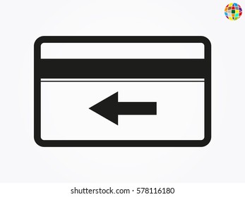 plastic card, icon, vector illustration eps10