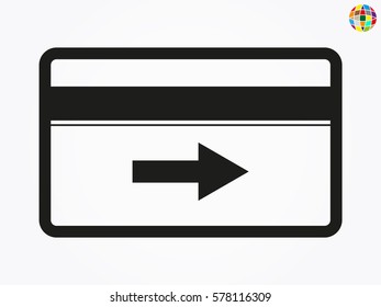 plastic card, icon, vector illustration eps10