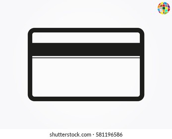 plastic card, icon, vector illustration eps10