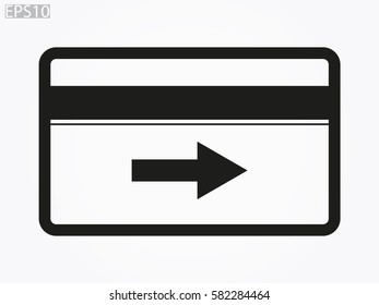 plastic card, icon, vector illustration eps10