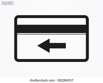 plastic card, icon, vector illustration eps10