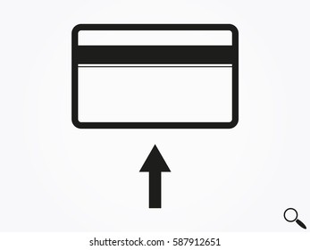 plastic card, icon, vector illustration eps10