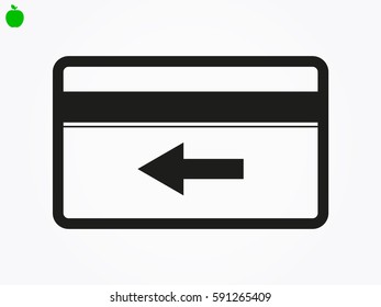 plastic card, icon, vector illustration eps10